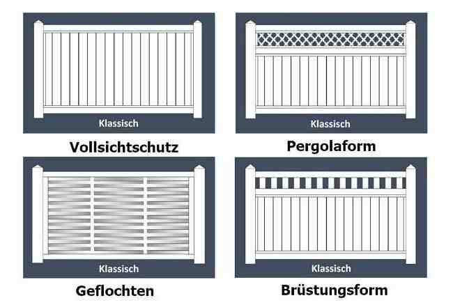 Sichtschutzzäune Weiß