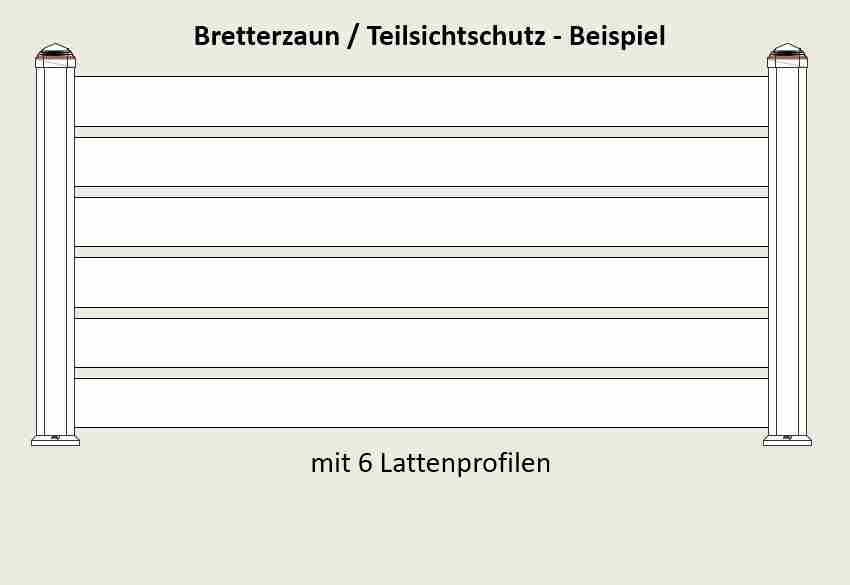 Bretterzaun als Teilsichtschutz