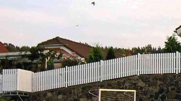 Gartenzaun mit Steigung