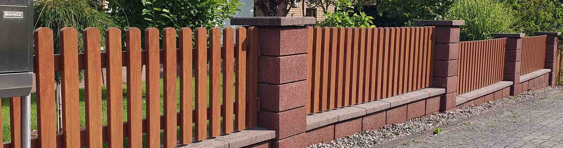 Gartenzaun in gerader Frorm