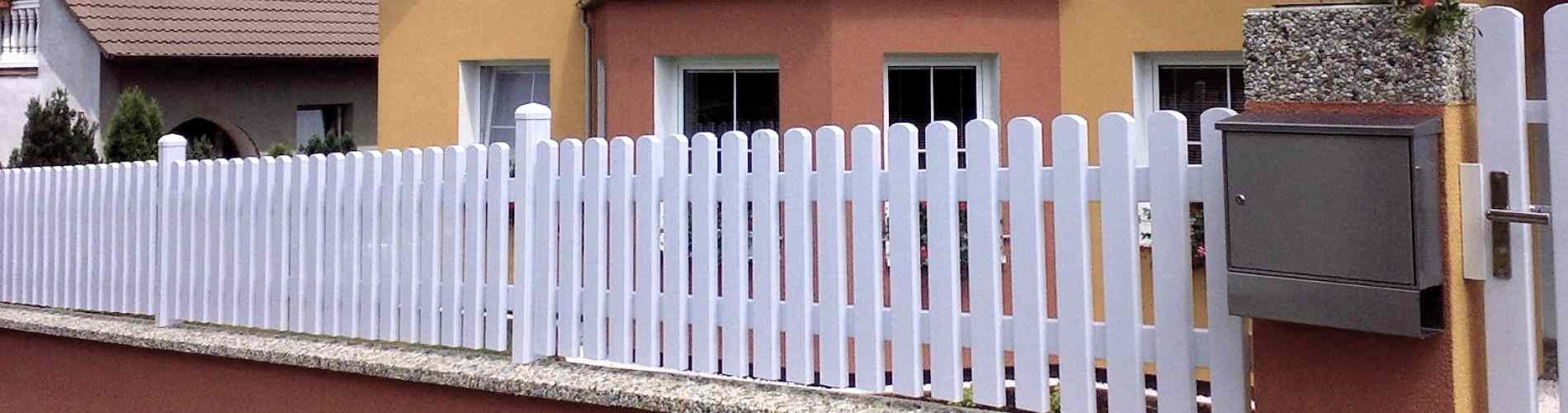 Gartenzaun in Kunststoff gerade Form