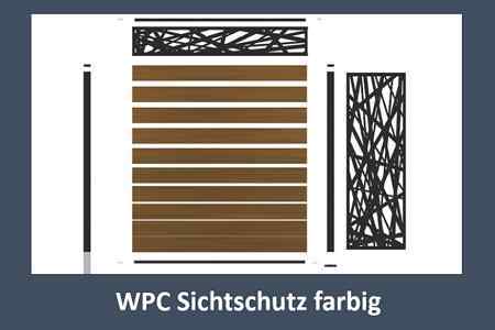 WPC Sichtschutz farbig